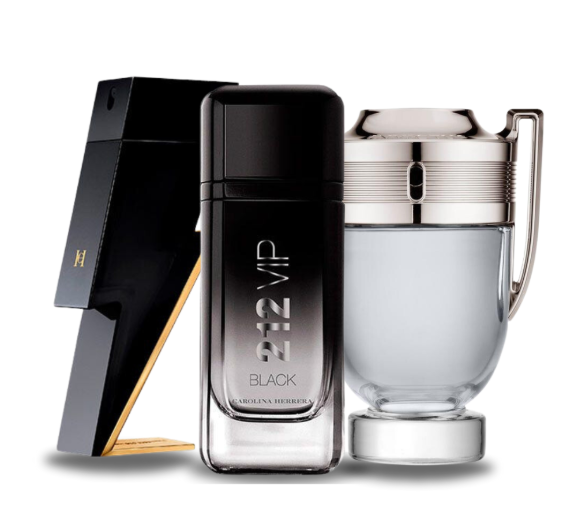 PAGA 1 RECIBE 3 - Kit 3 PERFUMES Bad Boy, 212 VIP Black & Invictus Paco Rabanne