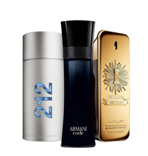 PAGA 1 RECIBE 3 - Kit 3 PERFUMES Armani Code, Paco Rabanne One Million & 212 Men NYC