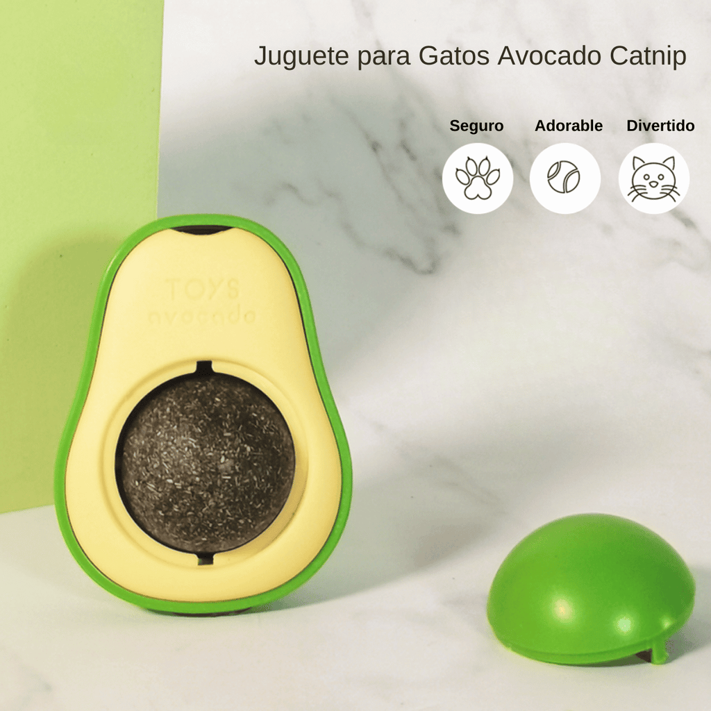 GreenKitty Delight™  Juguete de Aguacate con Catnip