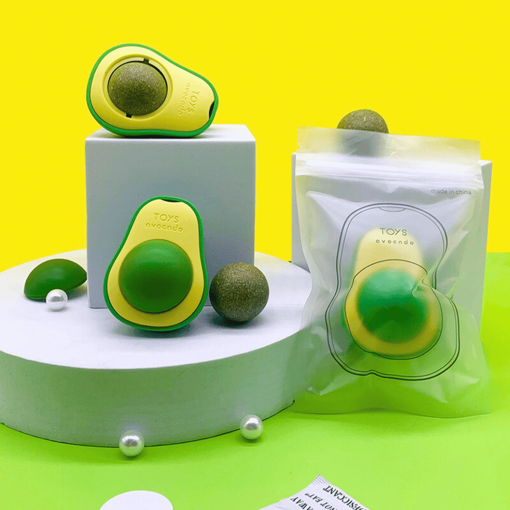 GreenKitty Delight™  Juguete de Aguacate con Catnip