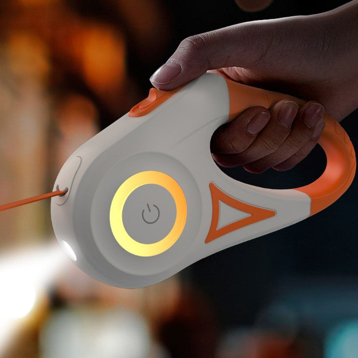 FlexiLuz: Correa Retráctil con Luz LED para Mascotas