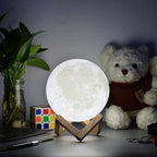 Lámpara decorativa 3D de luna llena