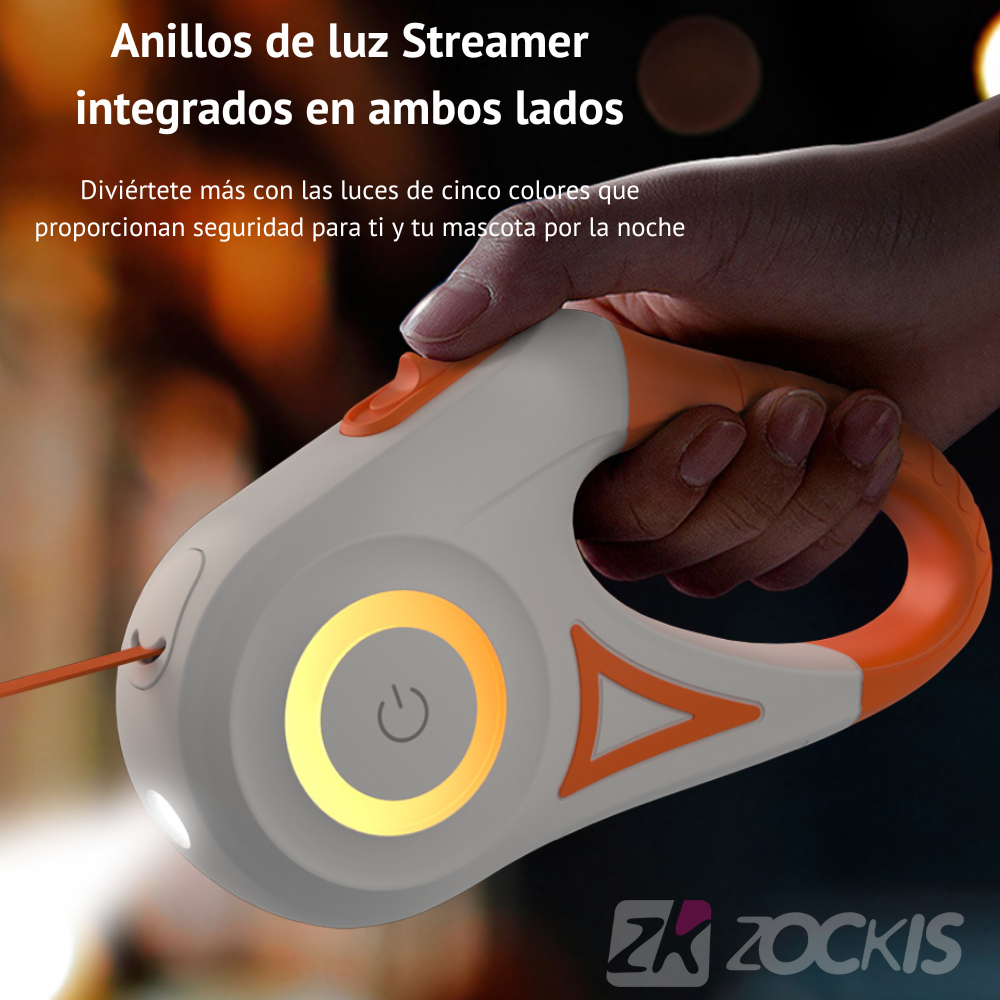 FlexiLuz: Correa Retráctil con Luz LED para Mascotas