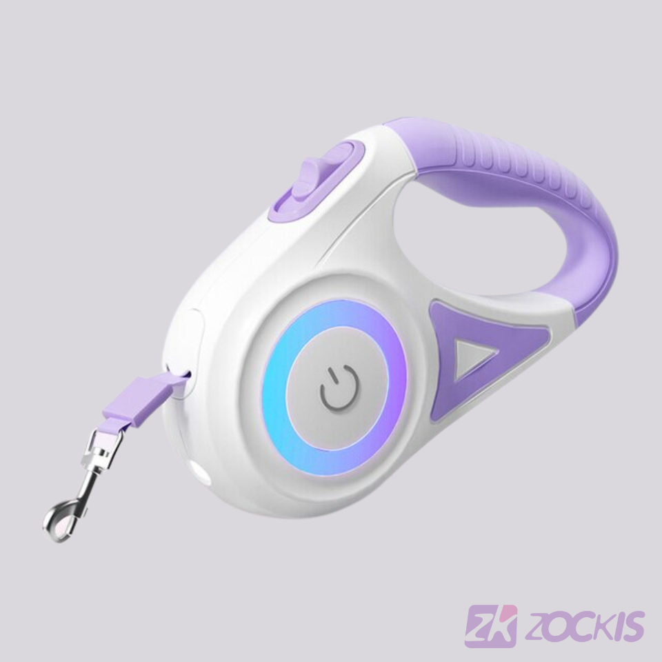 FlexiLuz: Correa Retráctil con Luz LED para Mascotas
